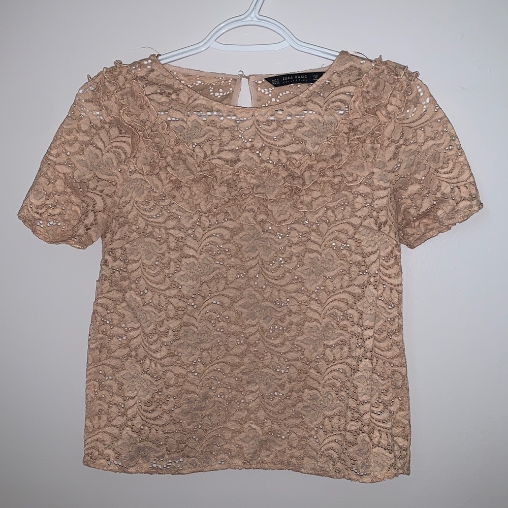 Zara light pink blouse